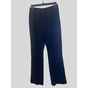 Escada Wool High Rise Dress Pants 36 Small Black 30" inseam